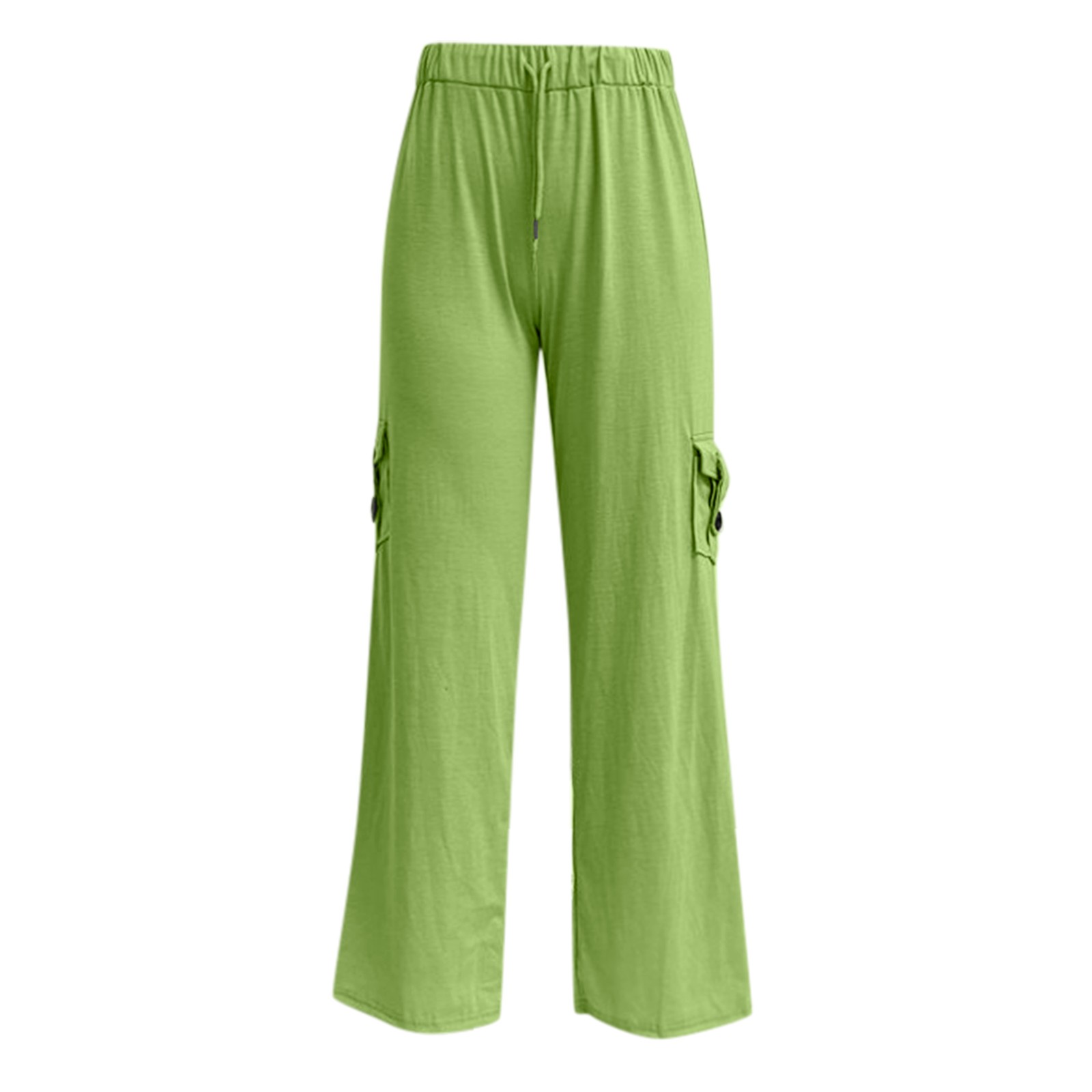 thumbnail image 4 of Pantalones de yoga anchos para mujer con bolsillos cargo - Poliéster spandex, cintura elástica, pantalones palazzo elásticos, aptos para el gimnasio/entrenamiento/uso informal, 4 of 5